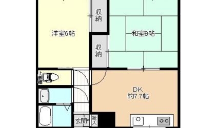 恵我之荘6丁目マンション（1階)間取り