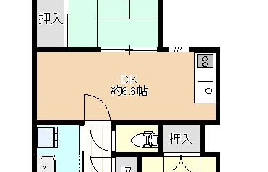 島泉1丁目マンション（2DK)間取り