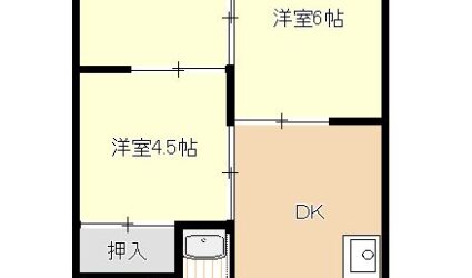 高鷲9丁目マンション（3ＤＫ）間取り