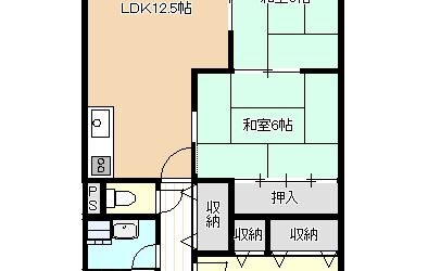 島泉7丁目マンションン（3ＬＤＫ）間取り