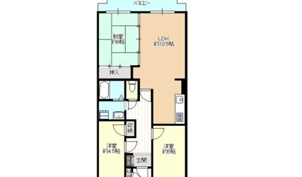 一津屋3丁目マンション（3LDK）間取り