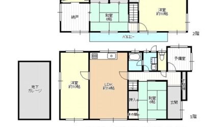 梅の里2丁目中古戸建間取り