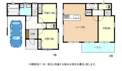 恵我之荘6丁目新築戸建（3LDK）間取り