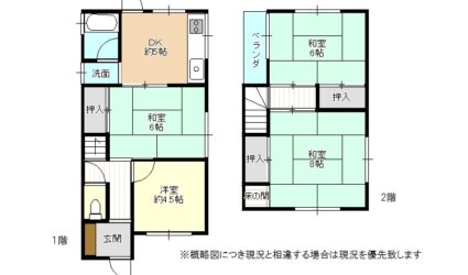一津屋1丁目中古間取り