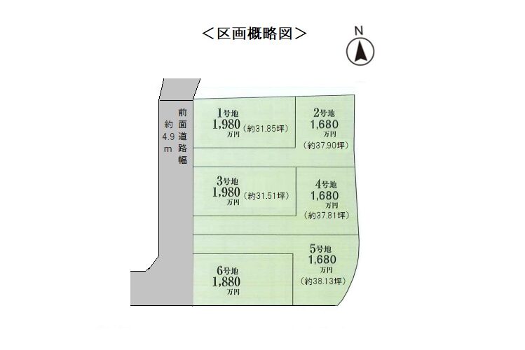 高鷲5丁目売土地（全6区画）画像1