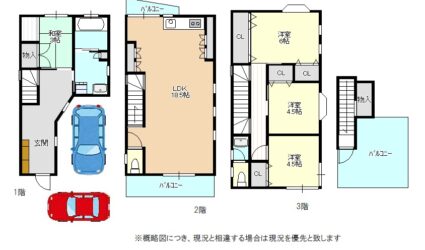 上田1丁目中古戸建間取り