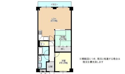 岡2丁目マンション（分譲賃貸）間取り